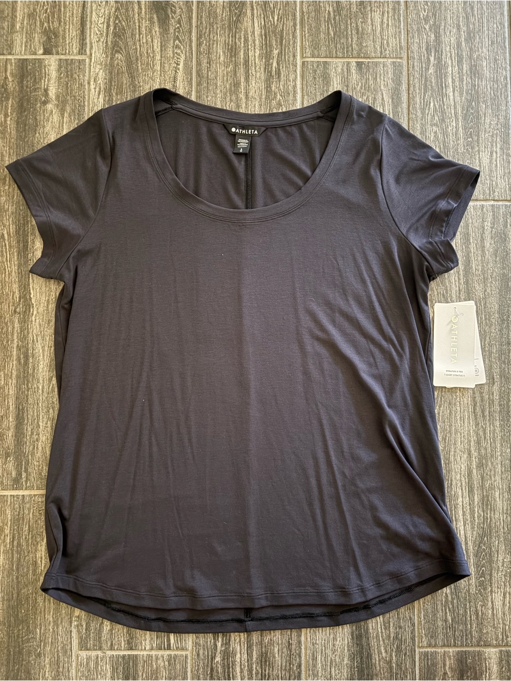 Athleta- Stratus II Tee- Black size Large